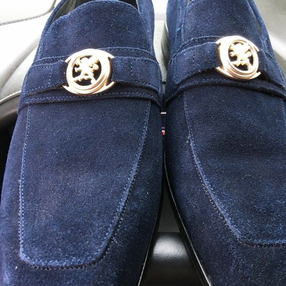 Stacy Adams Blue Suede Shoes Mens 10.5 15107 415 M
